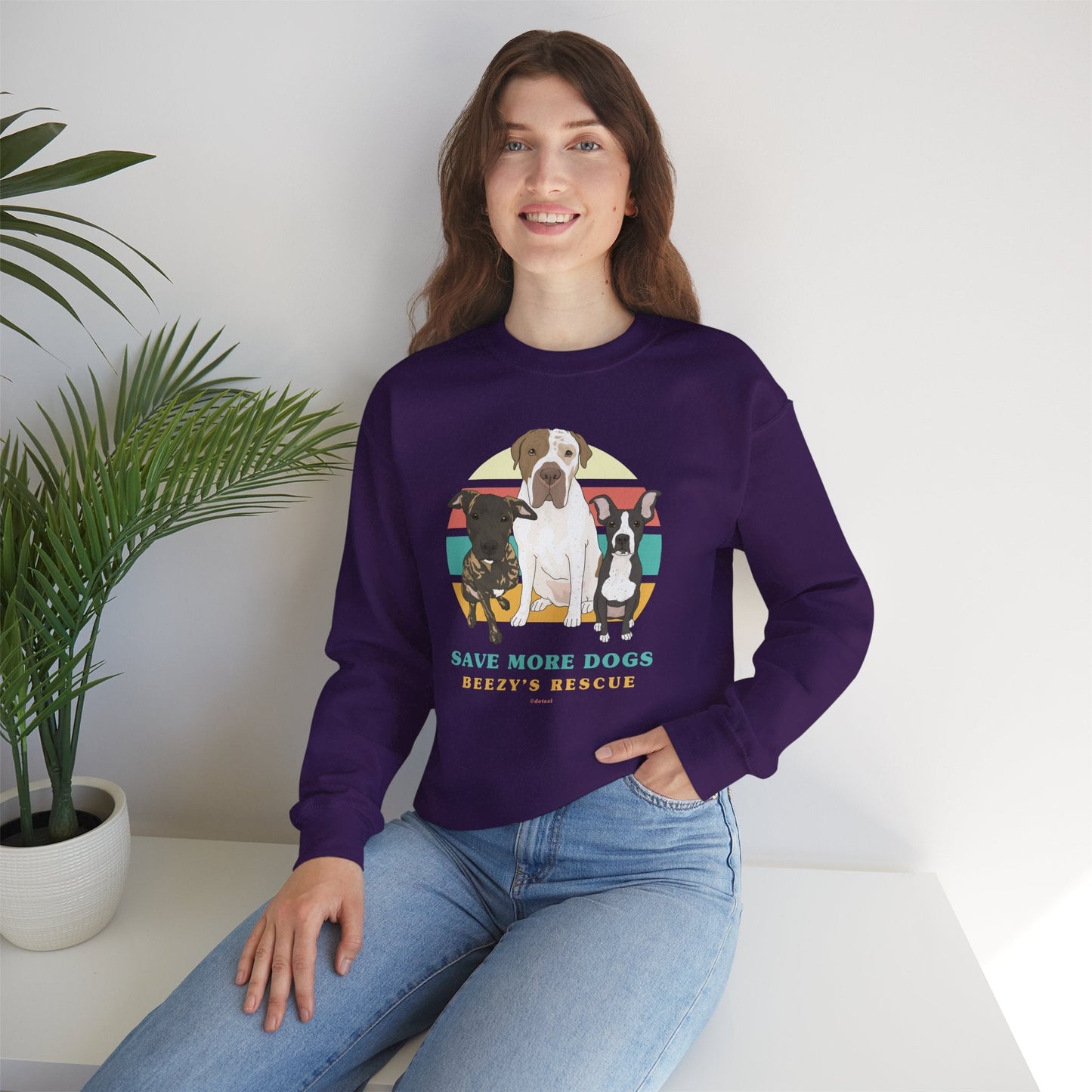 Beezy's Rescue | FUNDRAISER | Crewneck Sweatshirt - Detezi Designs - 13338235412182285597