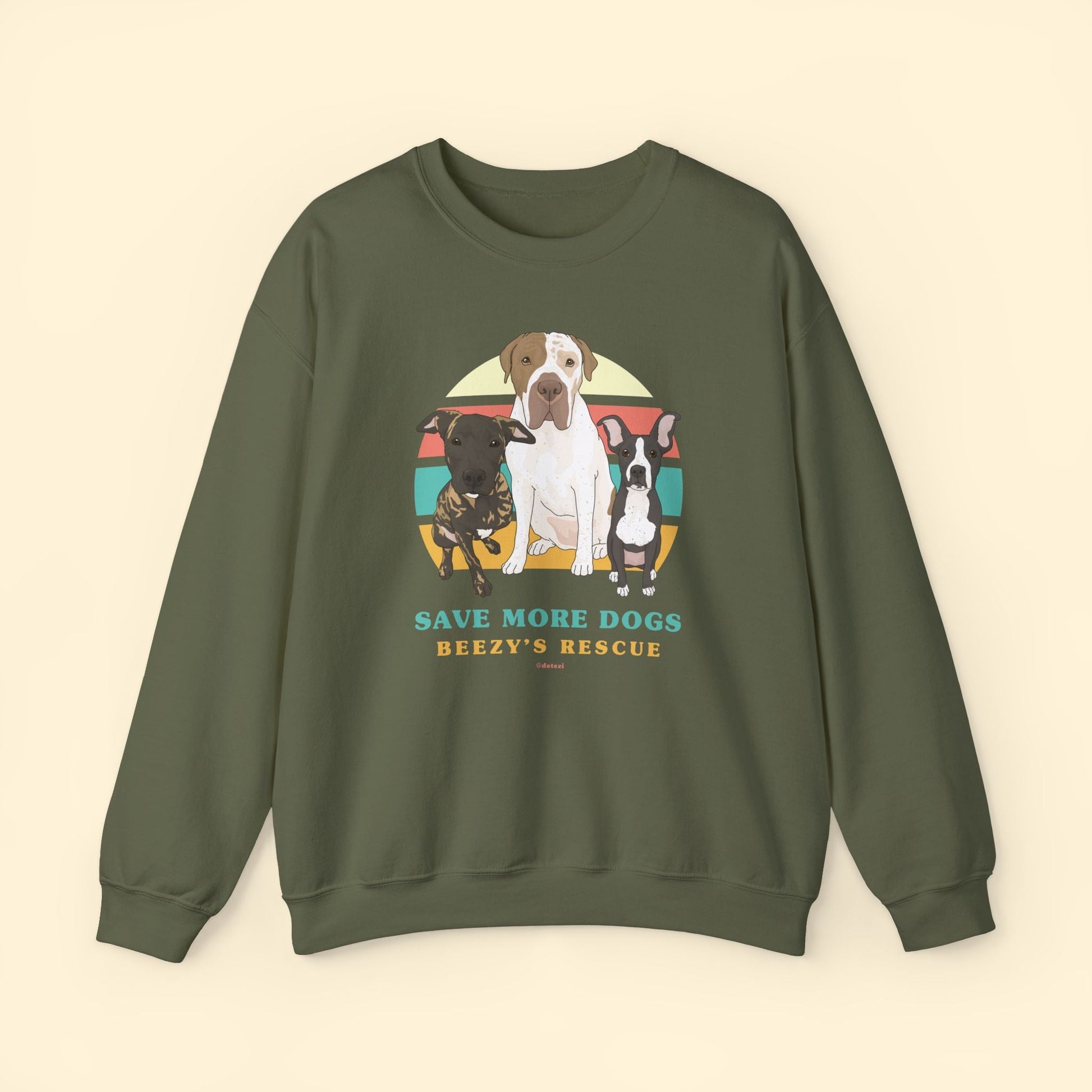 Beezy's Rescue | FUNDRAISER | Crewneck Sweatshirt - Detezi Designs - 14089405108162150849