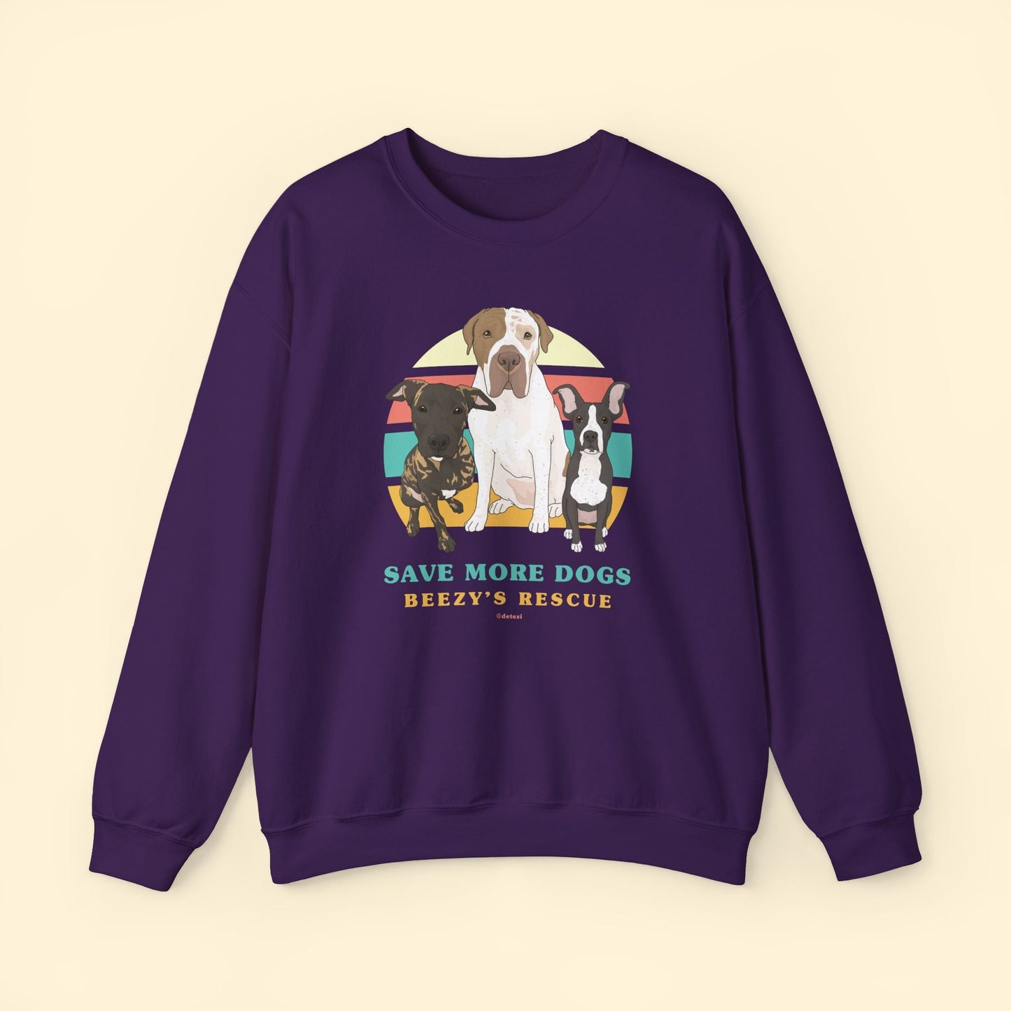 Beezy's Rescue | FUNDRAISER | Crewneck Sweatshirt - Detezi Designs - 33063389966456269465