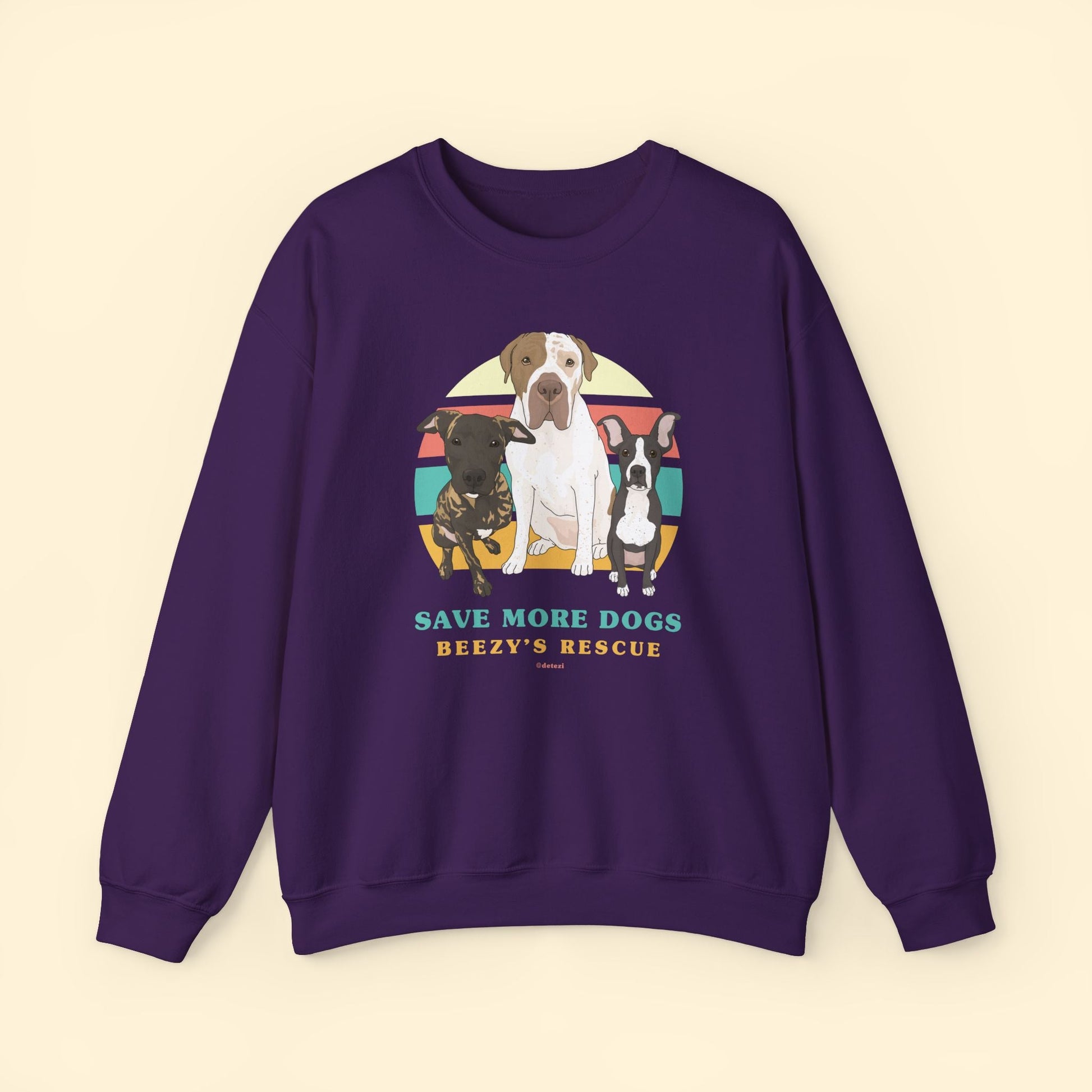 Beezy's Rescue | FUNDRAISER | Crewneck Sweatshirt - Detezi Designs - 33063389966456269465
