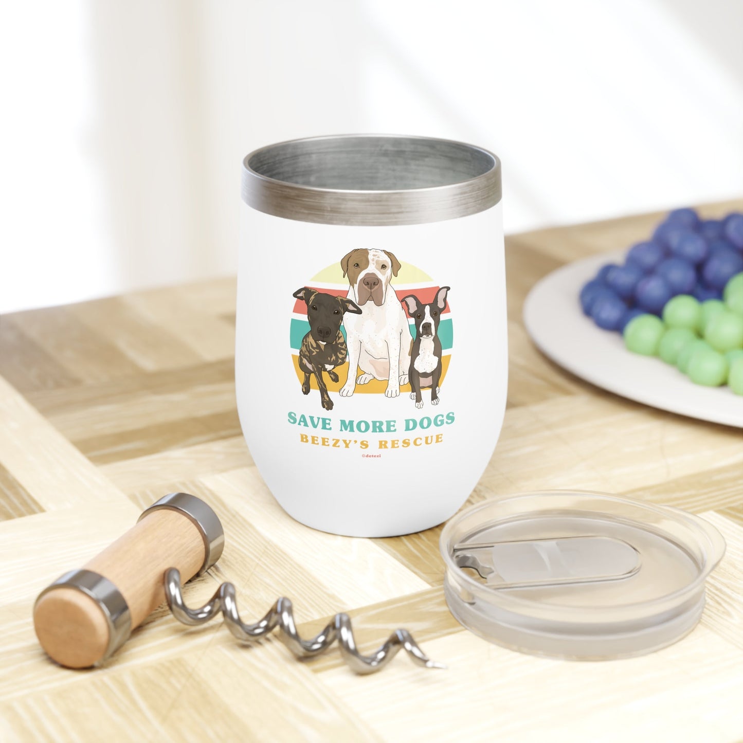 Beezy's Rescue | FUNDRAISER | Wine Tumbler - Detezi Designs - 21150609127011013884