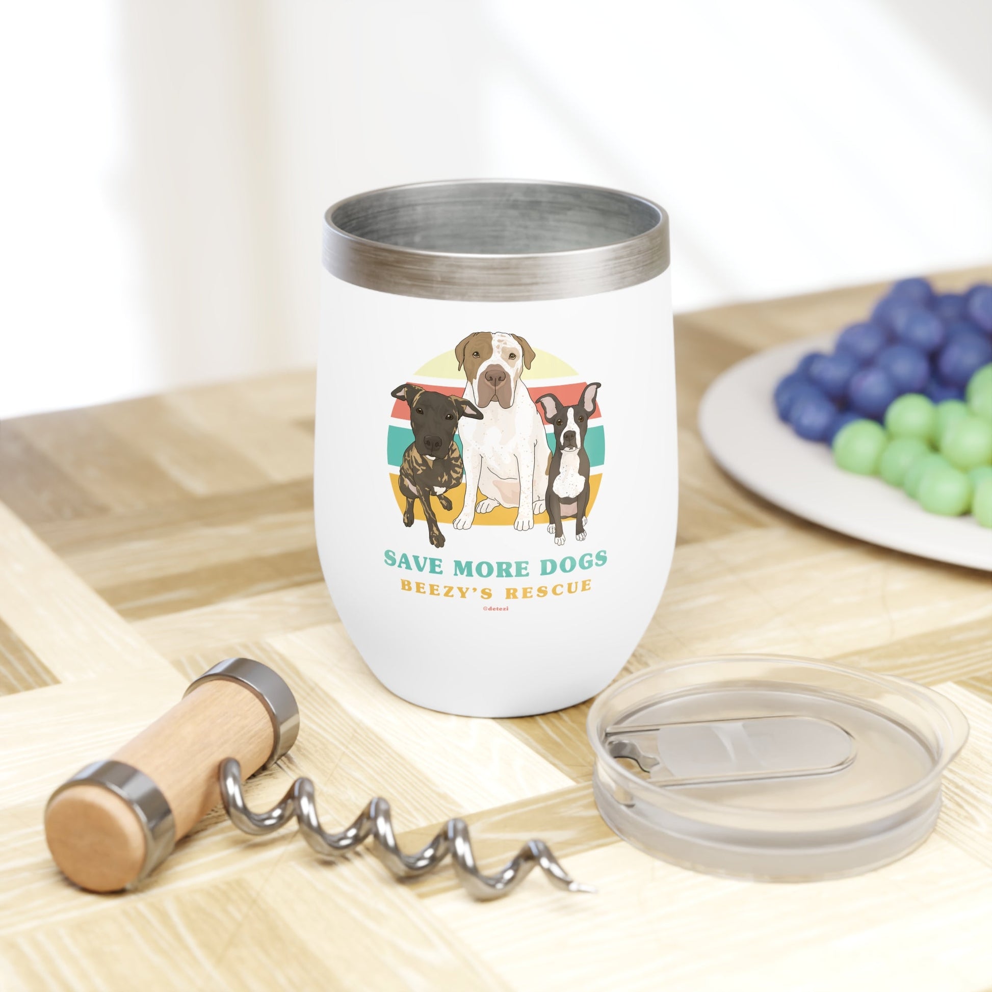Beezy's Rescue | FUNDRAISER | Wine Tumbler - Detezi Designs - 21150609127011013884