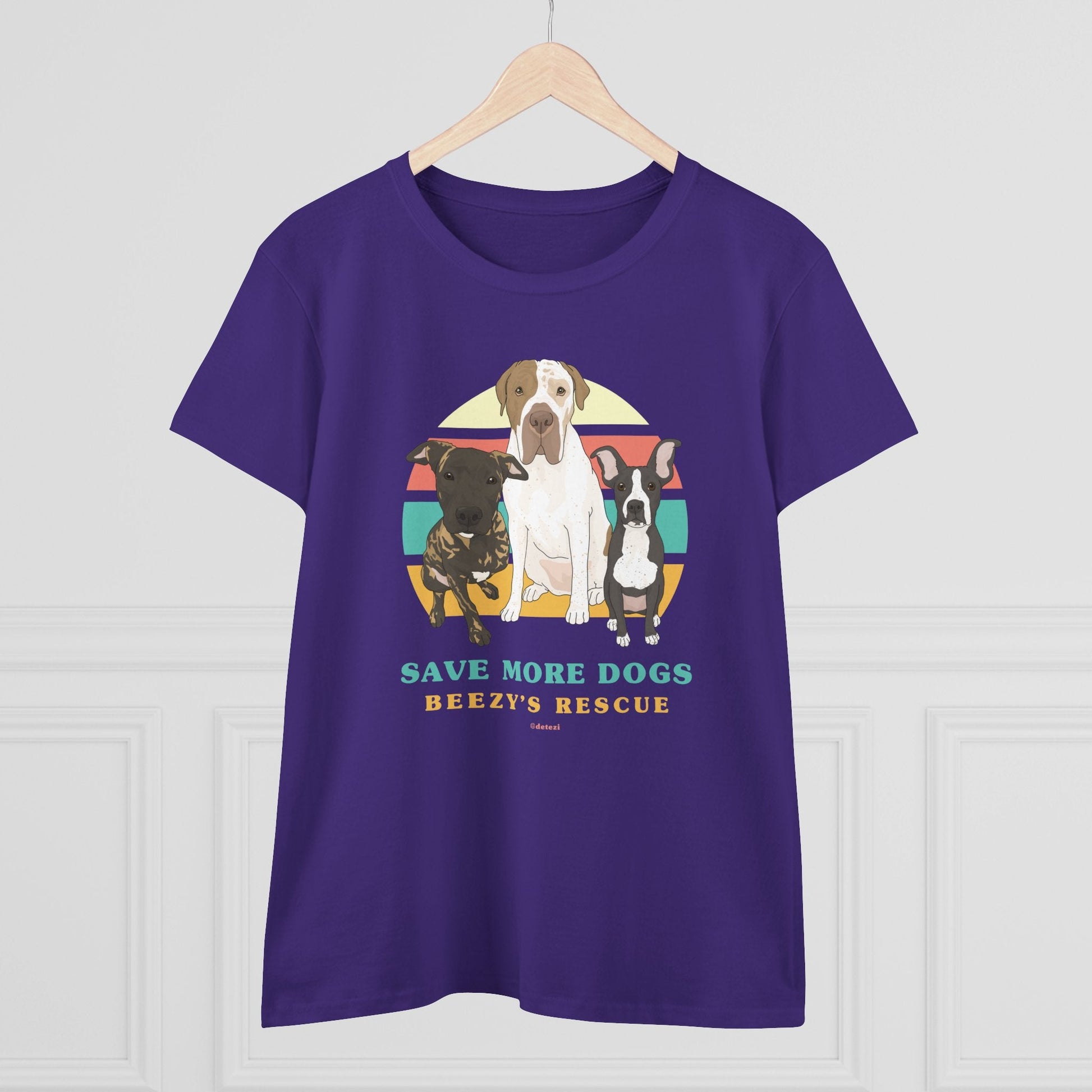 Beezy's Rescue | FUNDRAISER | Women's Midweight Cotton Tee - Detezi Designs - 46862253785931528175