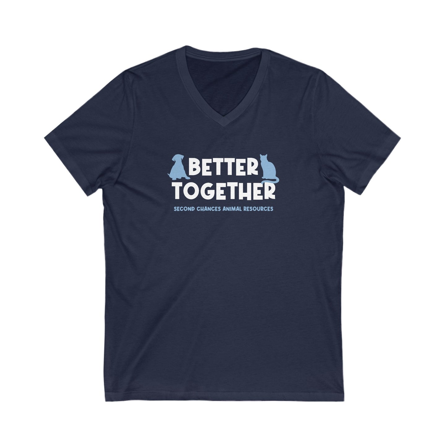 Better Together | FUNDRAISER for SCAR | Unisex V - Neck Tee - Detezi Designs - 13358689253493288681