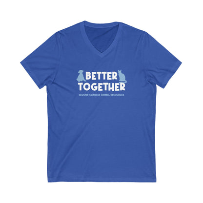 Better Together | FUNDRAISER for SCAR | Unisex V - Neck Tee - Detezi Designs - 26185237015376426247