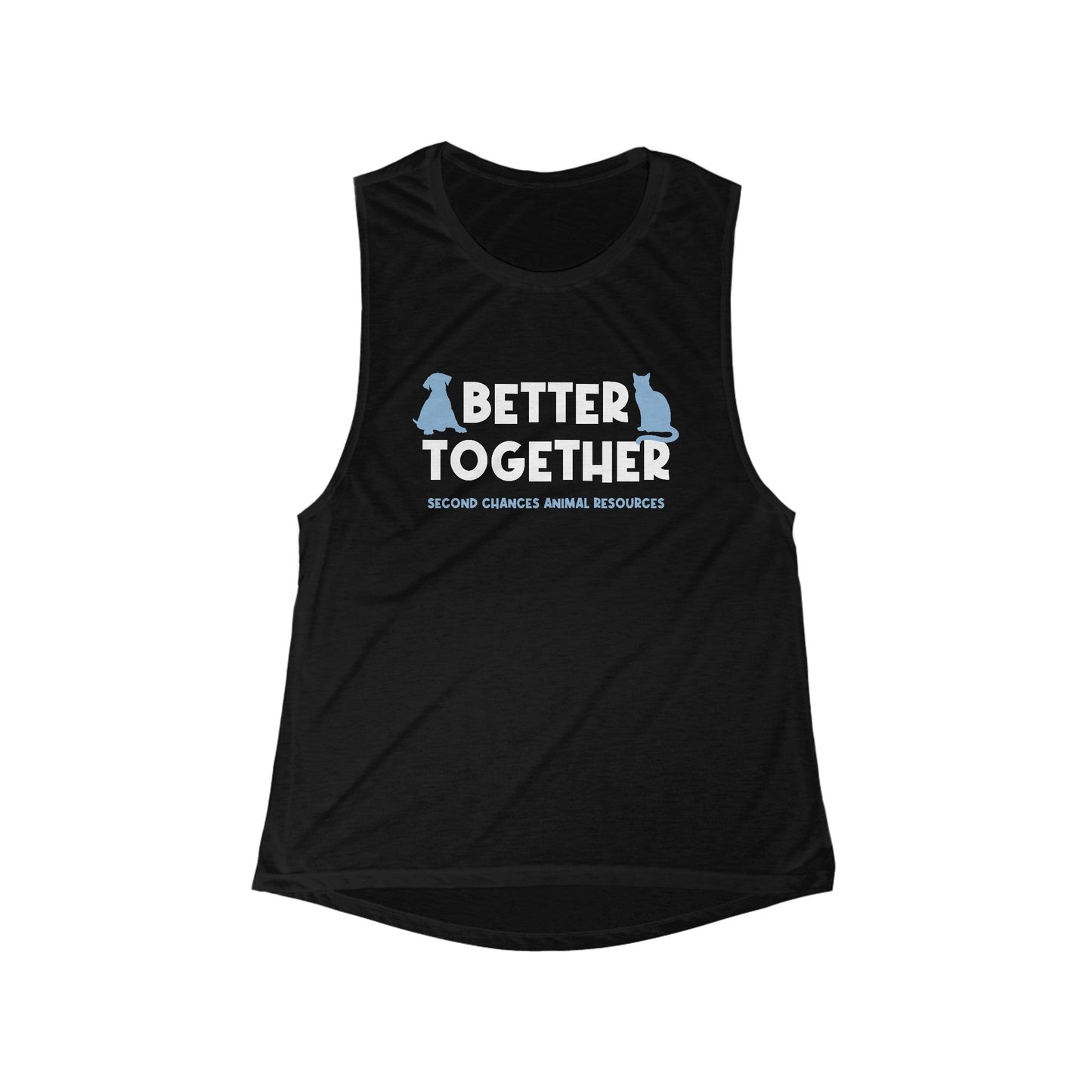 Better Together | FUNDRAISER for SCAR | Women's Flowy Scoop Muscle Tank - Detezi Designs - 23461946503981315910