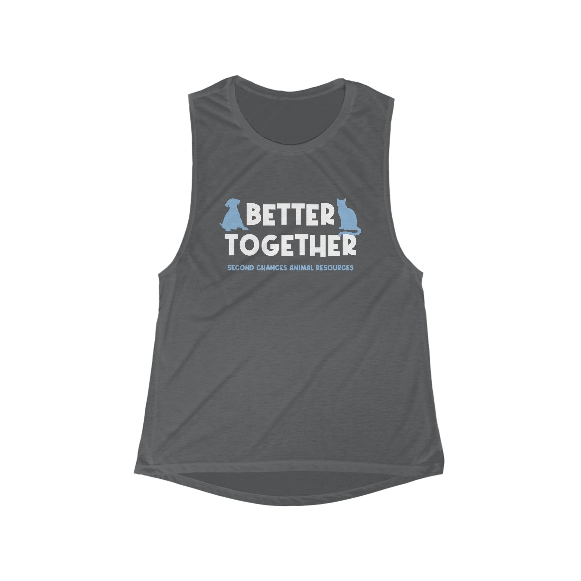 Better Together | FUNDRAISER for SCAR | Women's Flowy Scoop Muscle Tank - Detezi Designs - 23767306945337291741