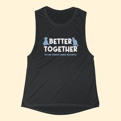 Better Together | FUNDRAISER for SCAR | Women's Flowy Scoop Muscle Tank - Detezi Designs - 23767306945337291741