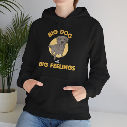 Big Dog With Big Feelings | Hooded Sweatshirt - Detezi Designs - 11448679455332051965