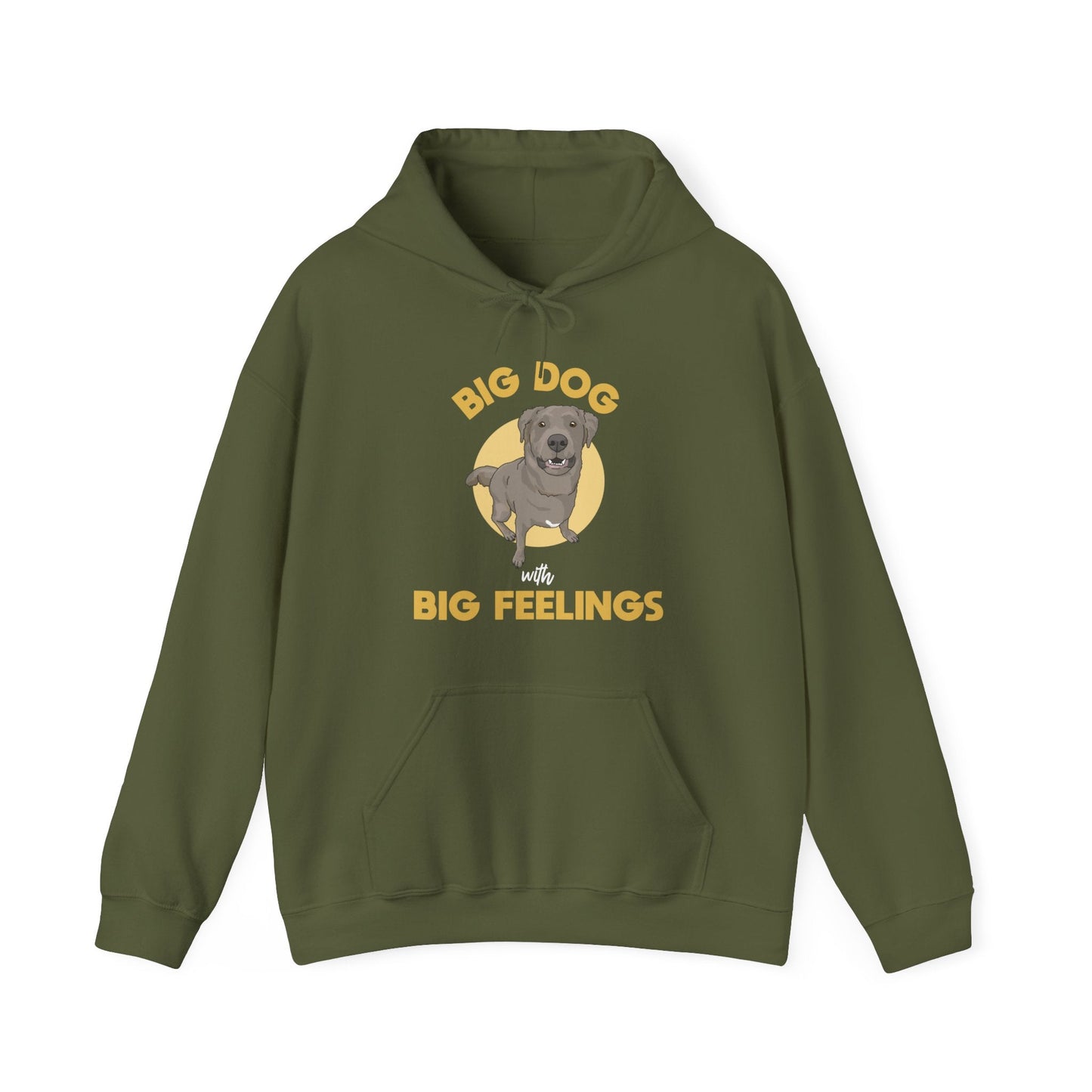 Big Dog With Big Feelings | Hooded Sweatshirt - Detezi Designs-14789151784687282814