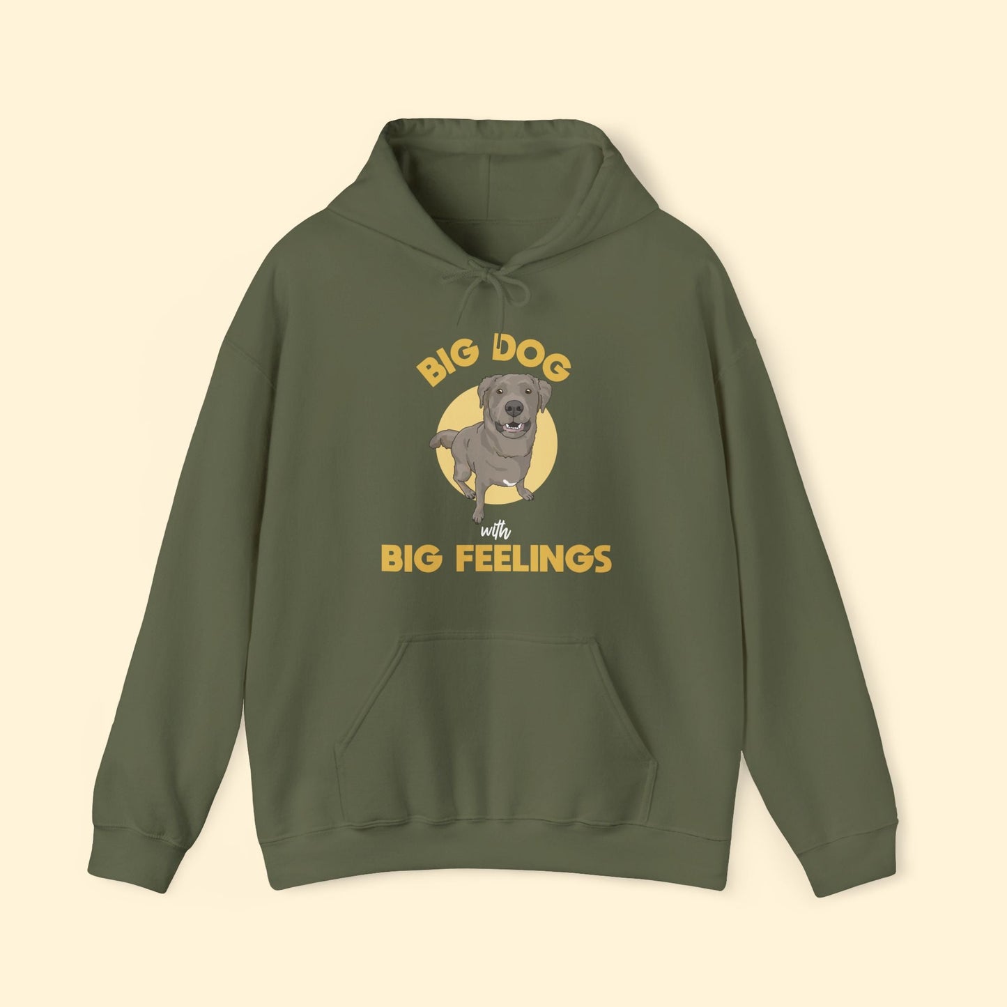 Big Dog With Big Feelings | Hooded Sweatshirt - Detezi Designs - 14789151784687282814