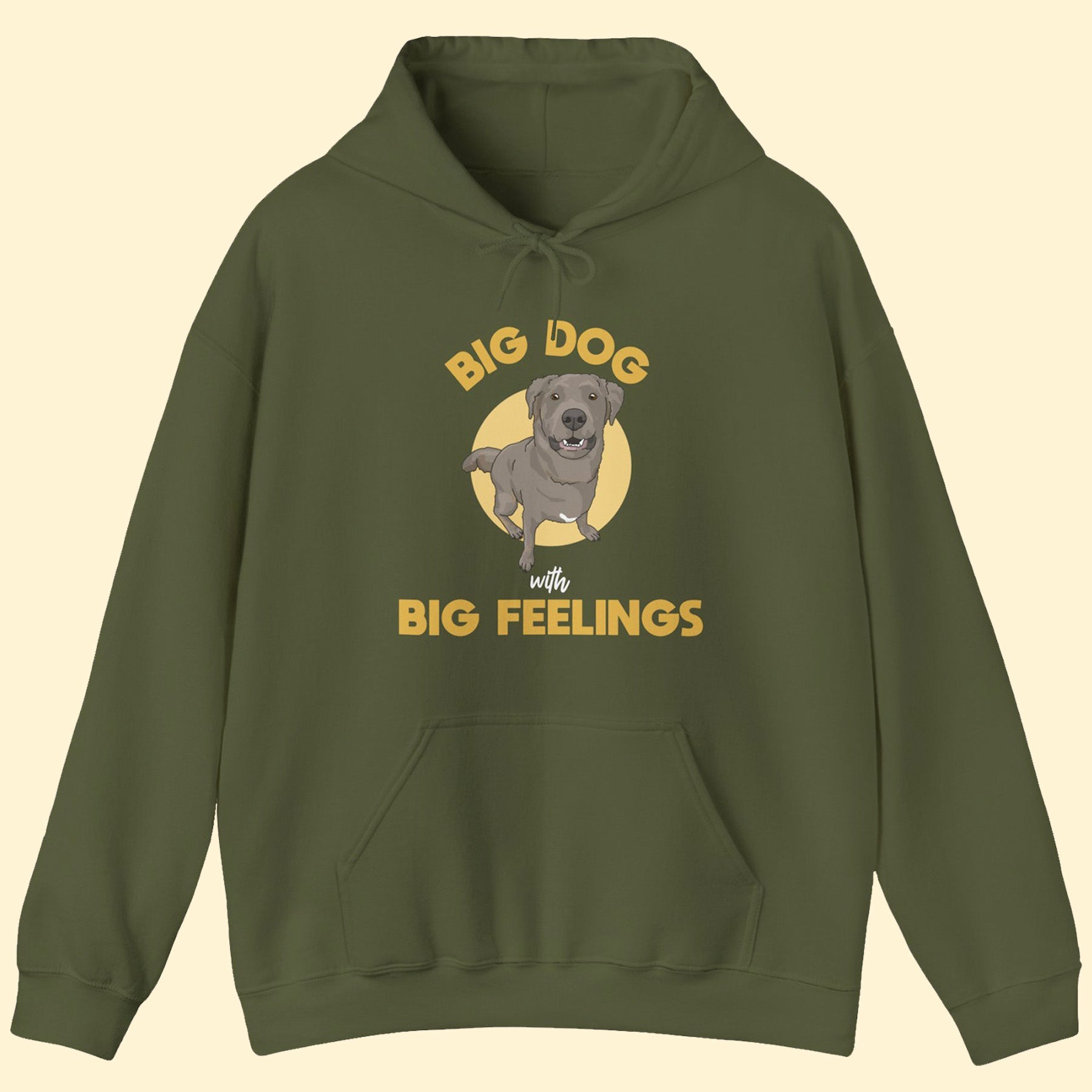 Big Dog With Big Feelings | Hooded Sweatshirt - Detezi Designs-14789151784687282814