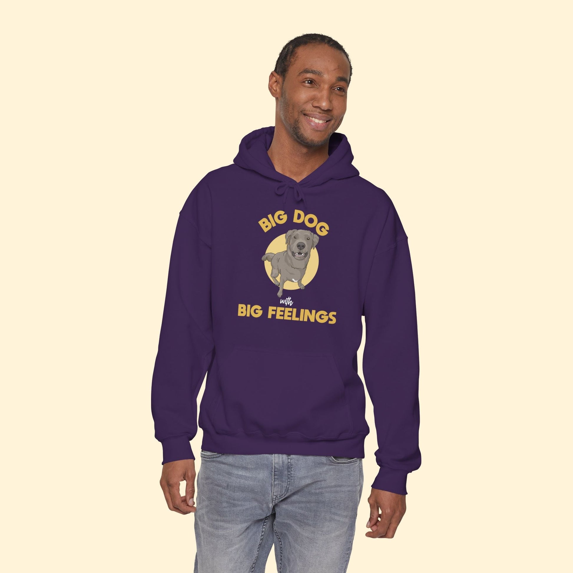 Big Dog With Big Feelings | Hooded Sweatshirt - Detezi Designs - 15246802537311364101