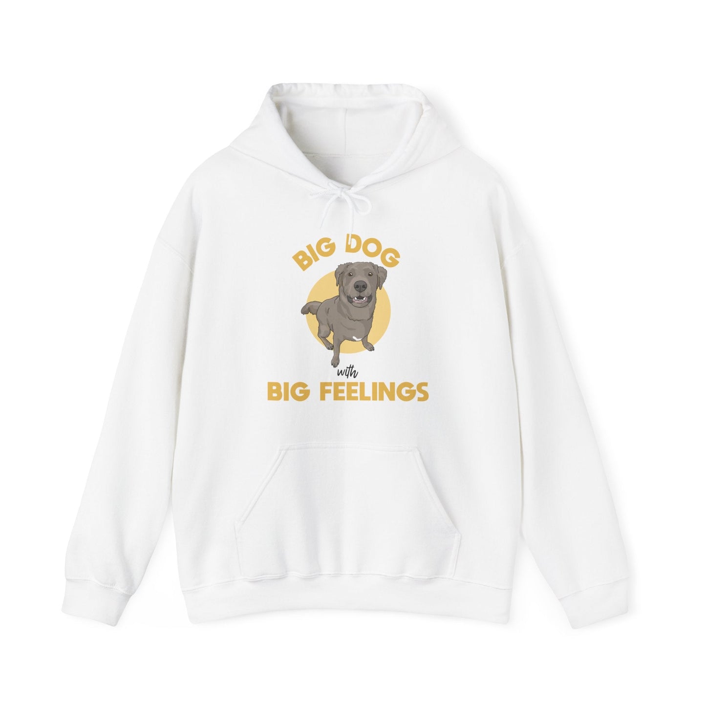 Big Dog With Big Feelings | Hooded Sweatshirt - Detezi Designs-25599545128129822213