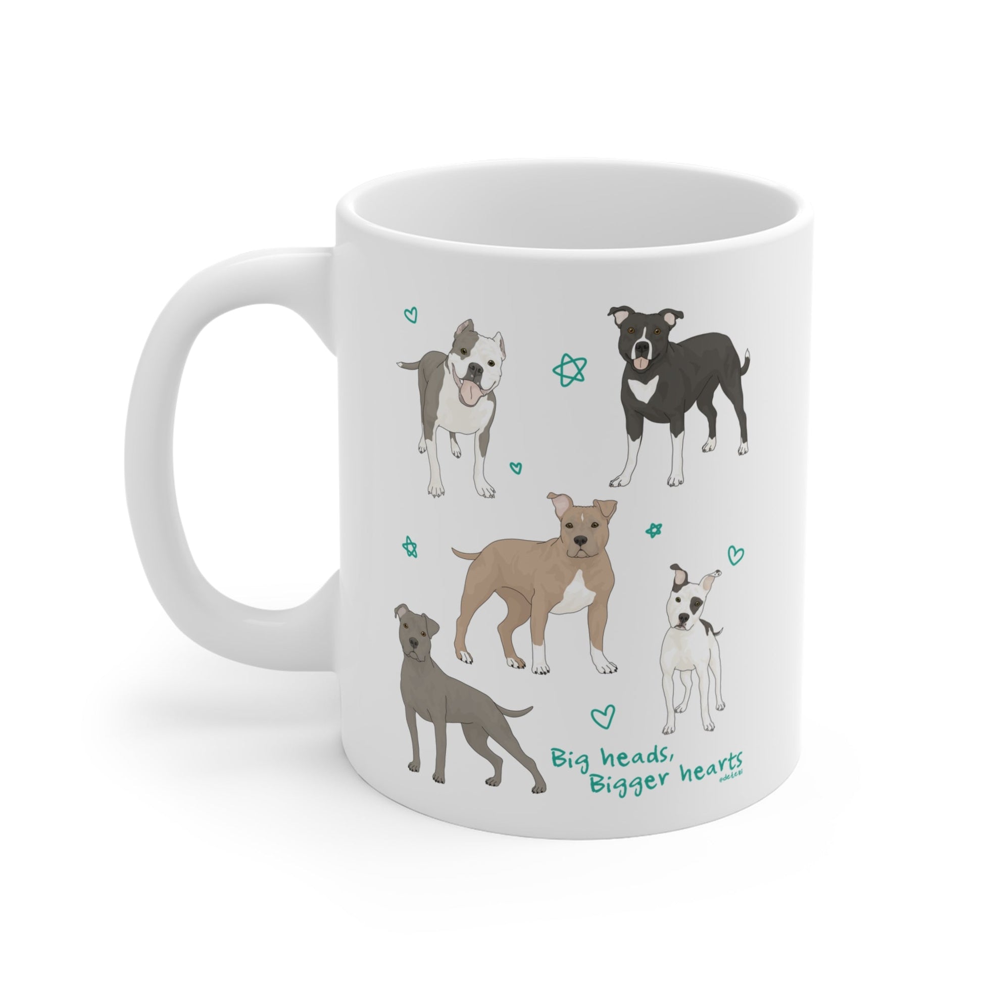 Big Heads, Bigger Hearts | 11oz Mug - Detezi Designs - 13715488072045605196