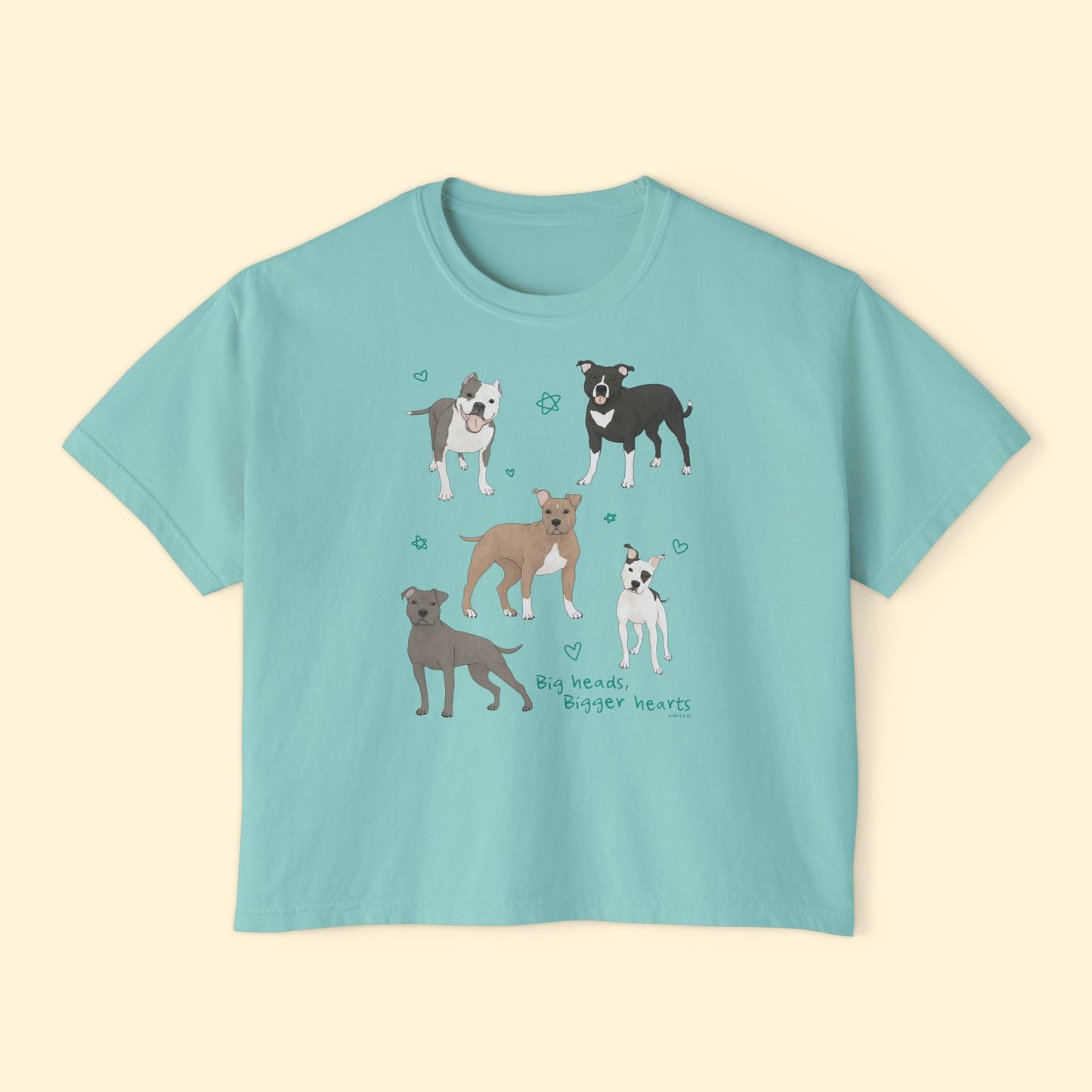 Big Heads, Bigger Hearts | Comfort Colors Boxy Tee - Detezi Designs - 23450016260184928326