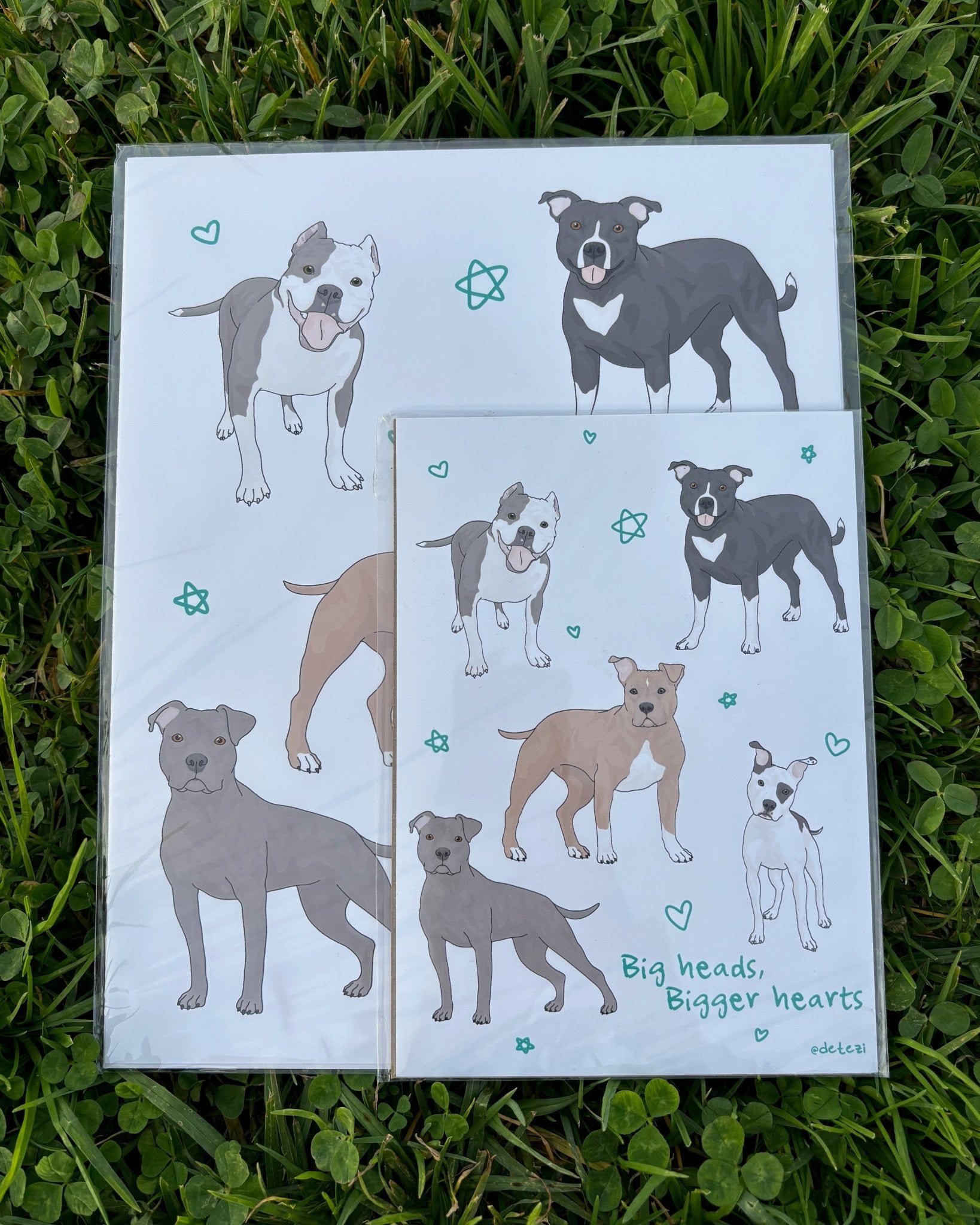 Big Heads, Bigger Hearts | Giclee Fine Art Print - Detezi Designs - 