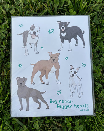 Big Heads, Bigger Hearts | Giclee Fine Art Print - Detezi Designs - 