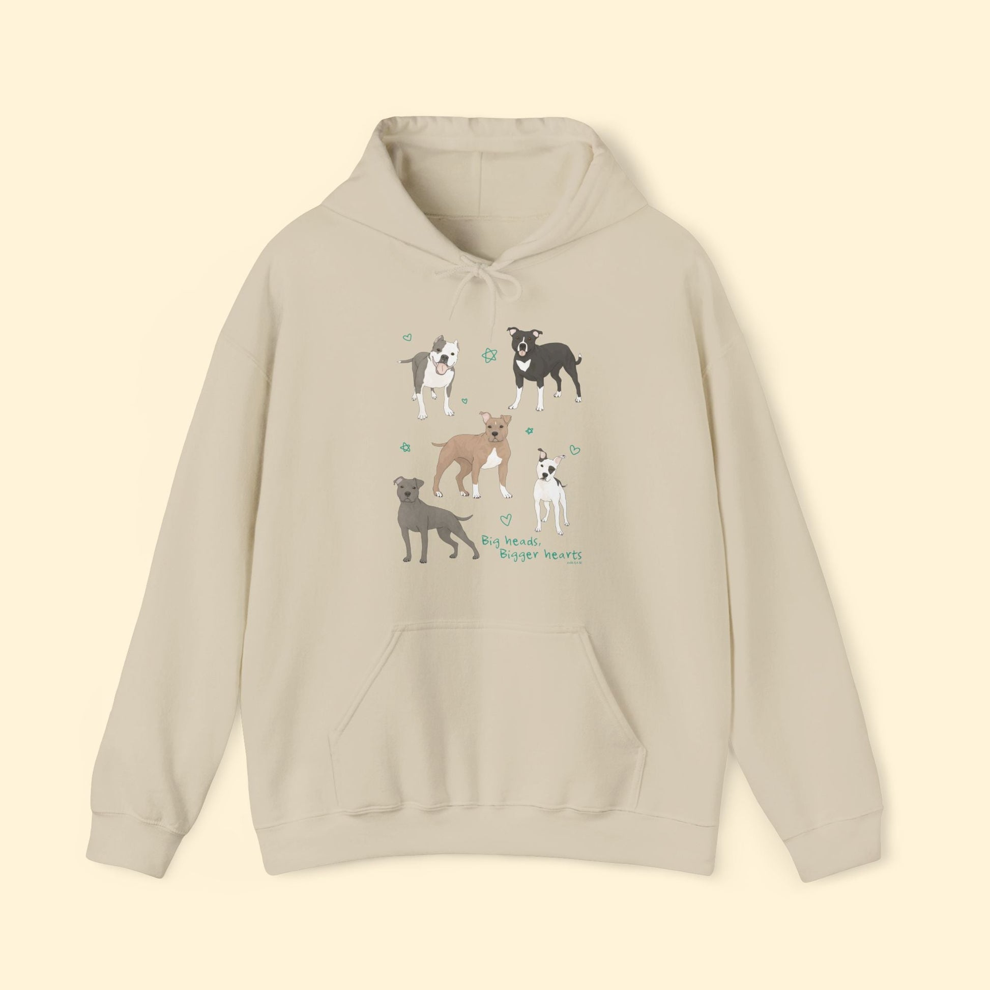 Big Heads, Bigger Hearts | Hooded Sweatshirt - Detezi Designs - 26398837582941489619