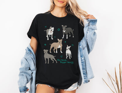 Big Heads, Bigger Hearts | Unisex T-shirt - Detezi Designs - 14926631556501580918