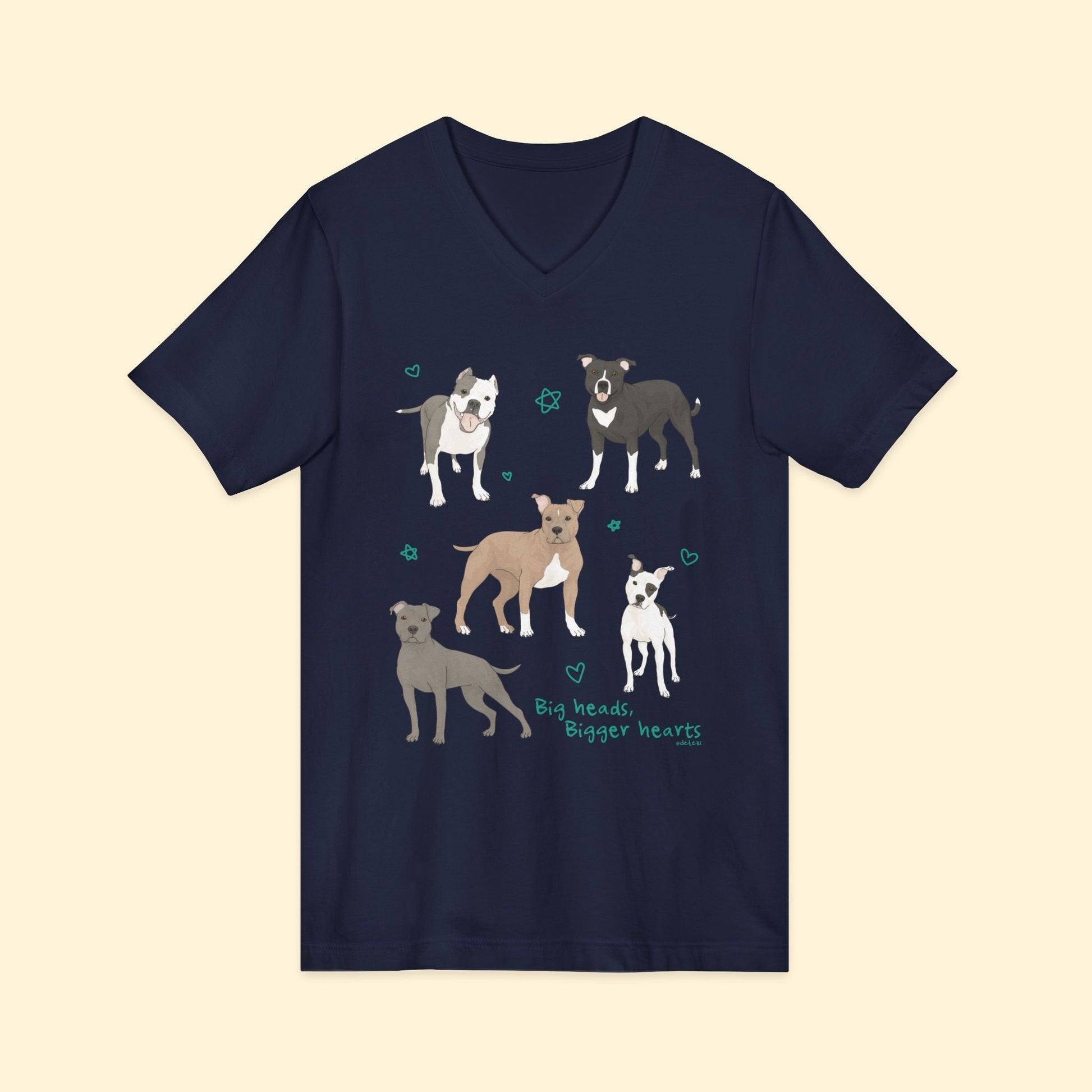 Big Heads, Bigger Hearts | Unisex V - Neck Tee - Detezi Designs - 64353775765485228609