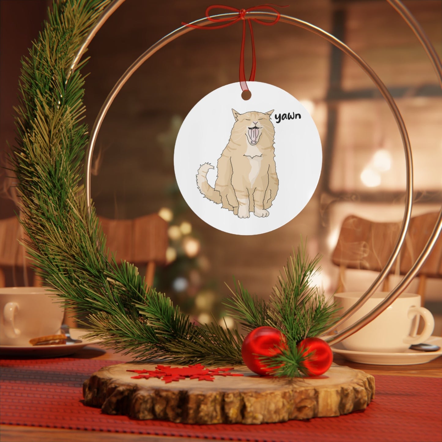 Big Yawn | Holiday Ornament - Detezi Designs - 31364339231139254914