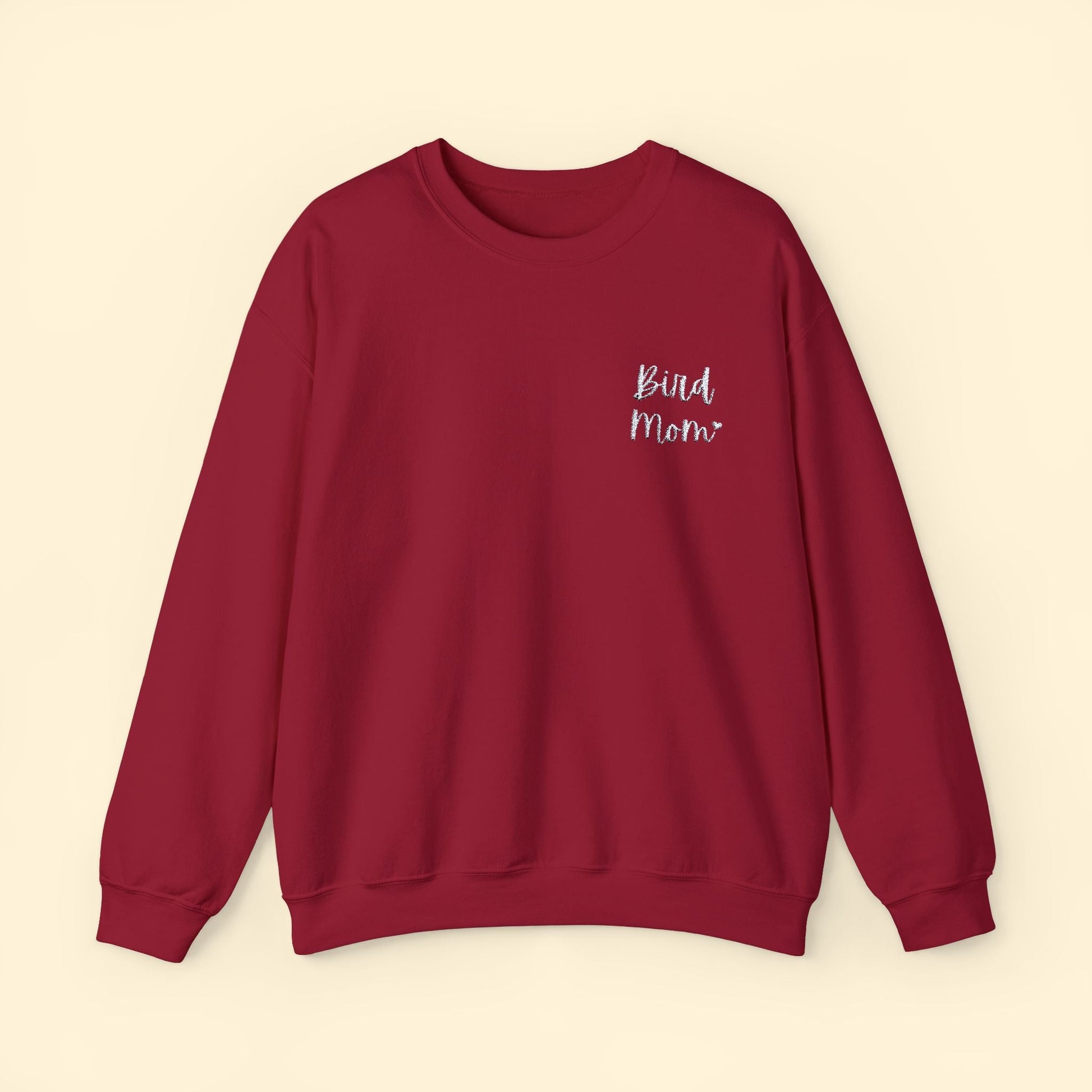 Bird Mom | Embroidered | Unisex Crewneck Sweatshirt - Detezi Designs - 10618276454494716434