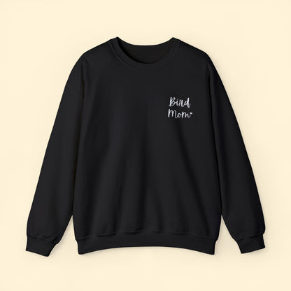 Bird Mom | Embroidered | Unisex Crewneck Sweatshirt - Detezi Designs - 10618276454494716434