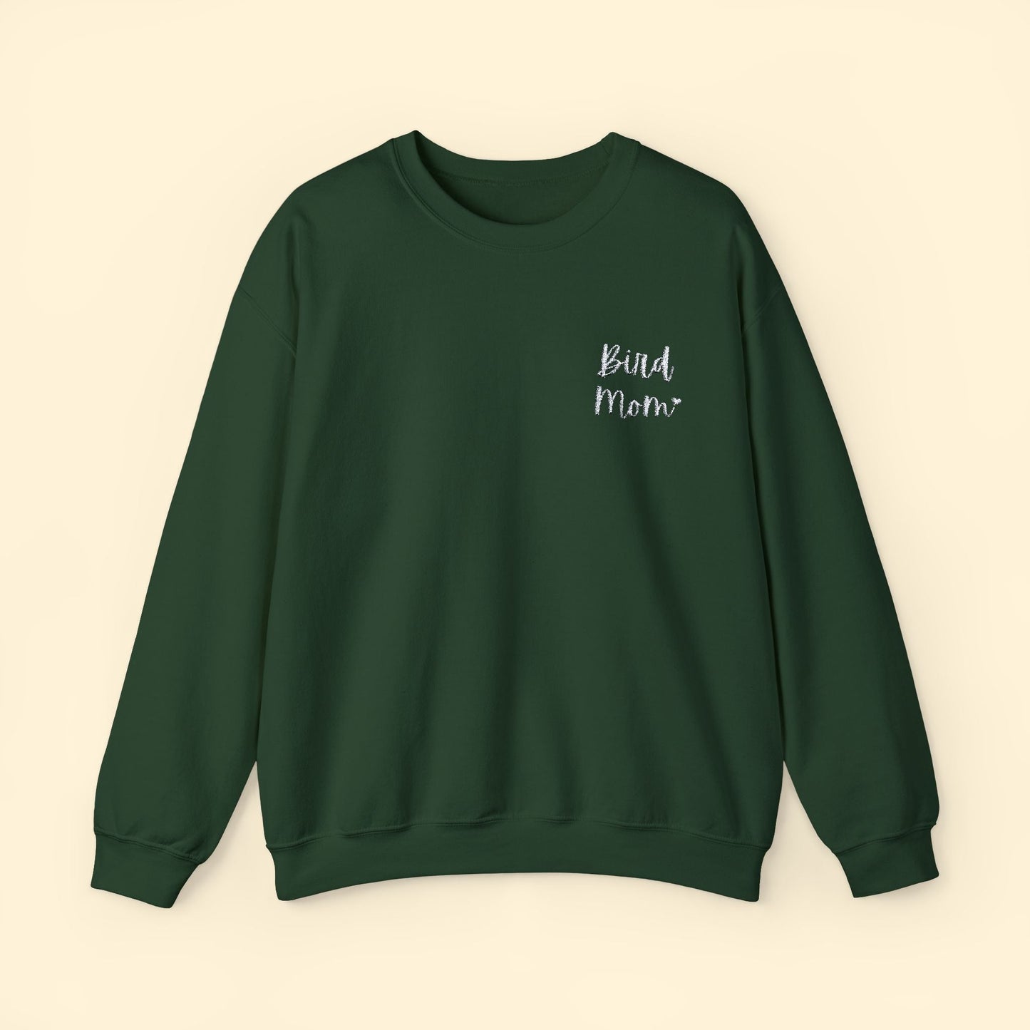 Bird Mom | Embroidered | Unisex Crewneck Sweatshirt - Detezi Designs - 76074740905679393418