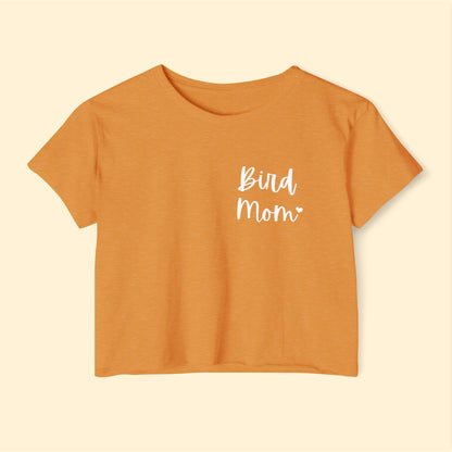 Bird Mom | Pocket Print | Women's Festival Crop Top - Detezi Designs-11798540214189173674