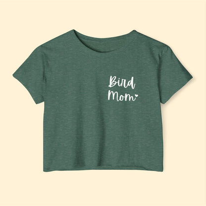 Bird Mom | Pocket Print | Women's Festival Crop Top - Detezi Designs-26195086270716196938