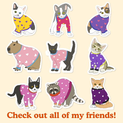 Bisexual Kitten | Vinyl Sticker - Detezi Designs-