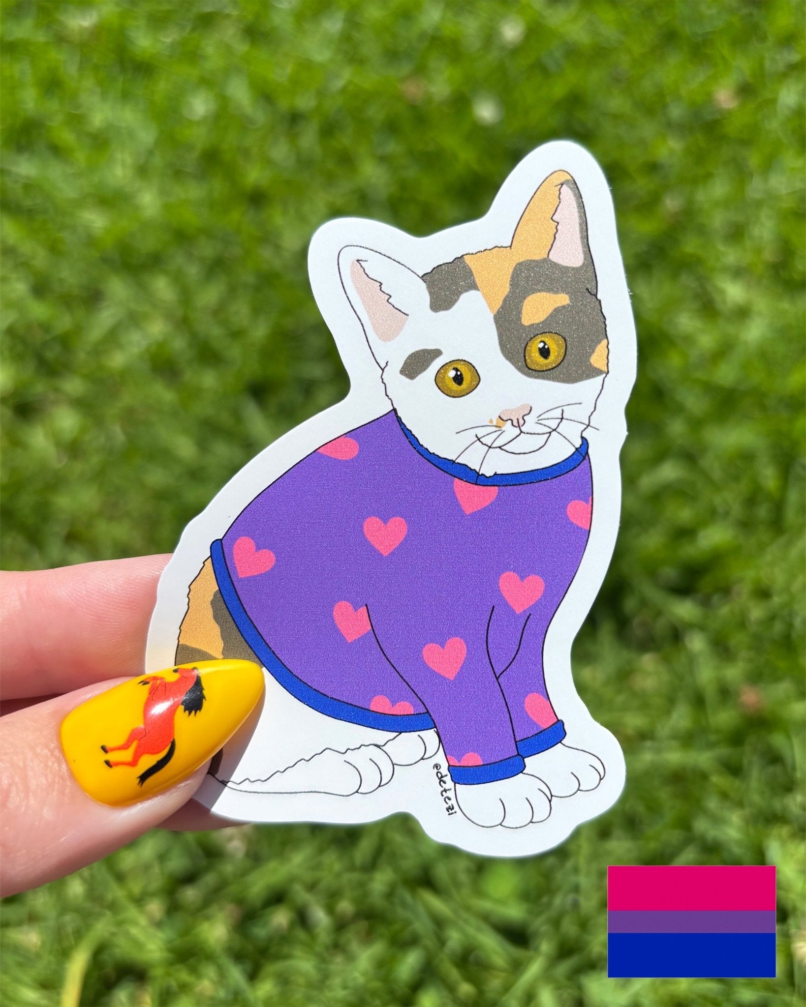 Bisexual Kitten | Vinyl Sticker - Detezi Designs-