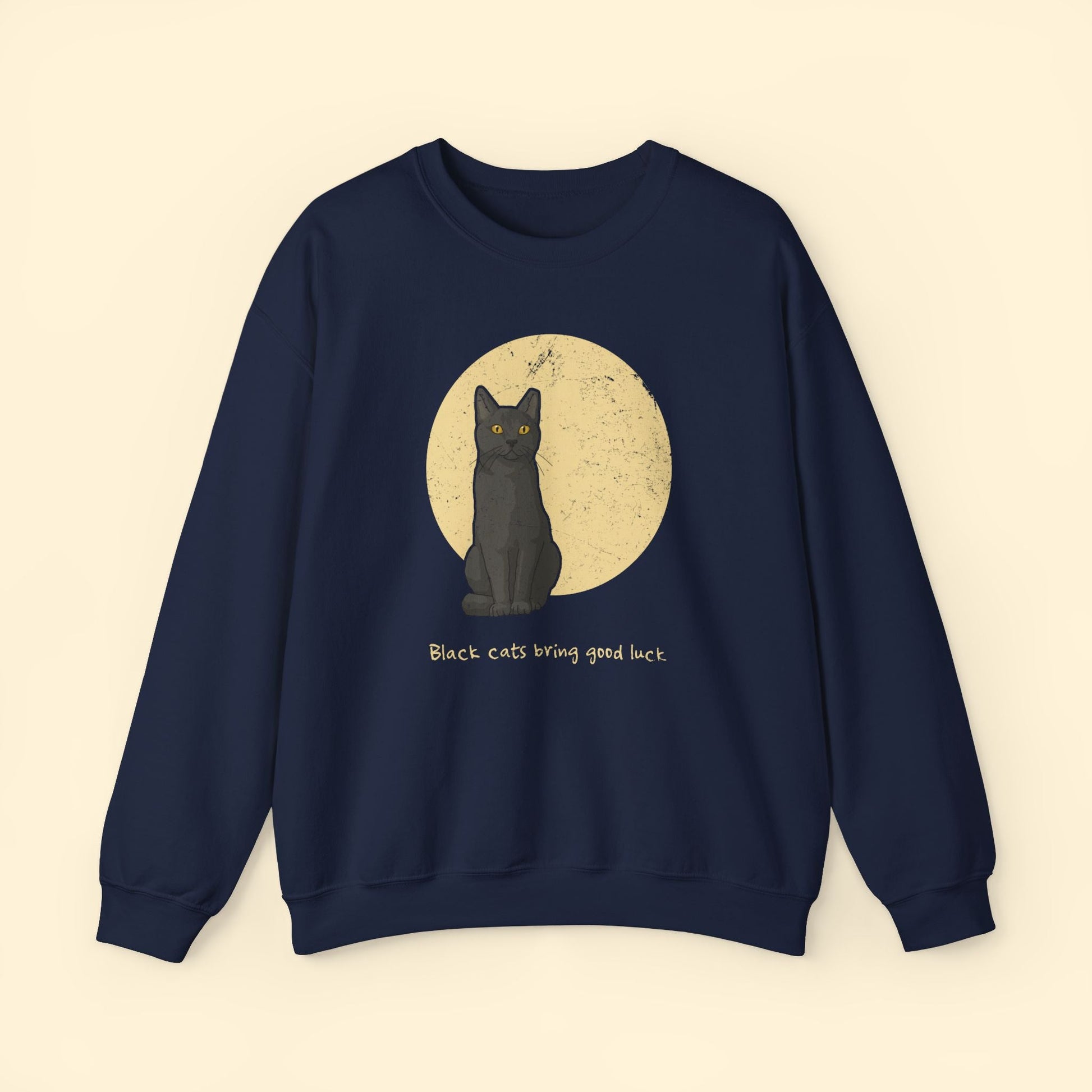 Black Cats Bring Good Luck | Crewneck Sweatshirt - Detezi Designs - 24900331297997658725