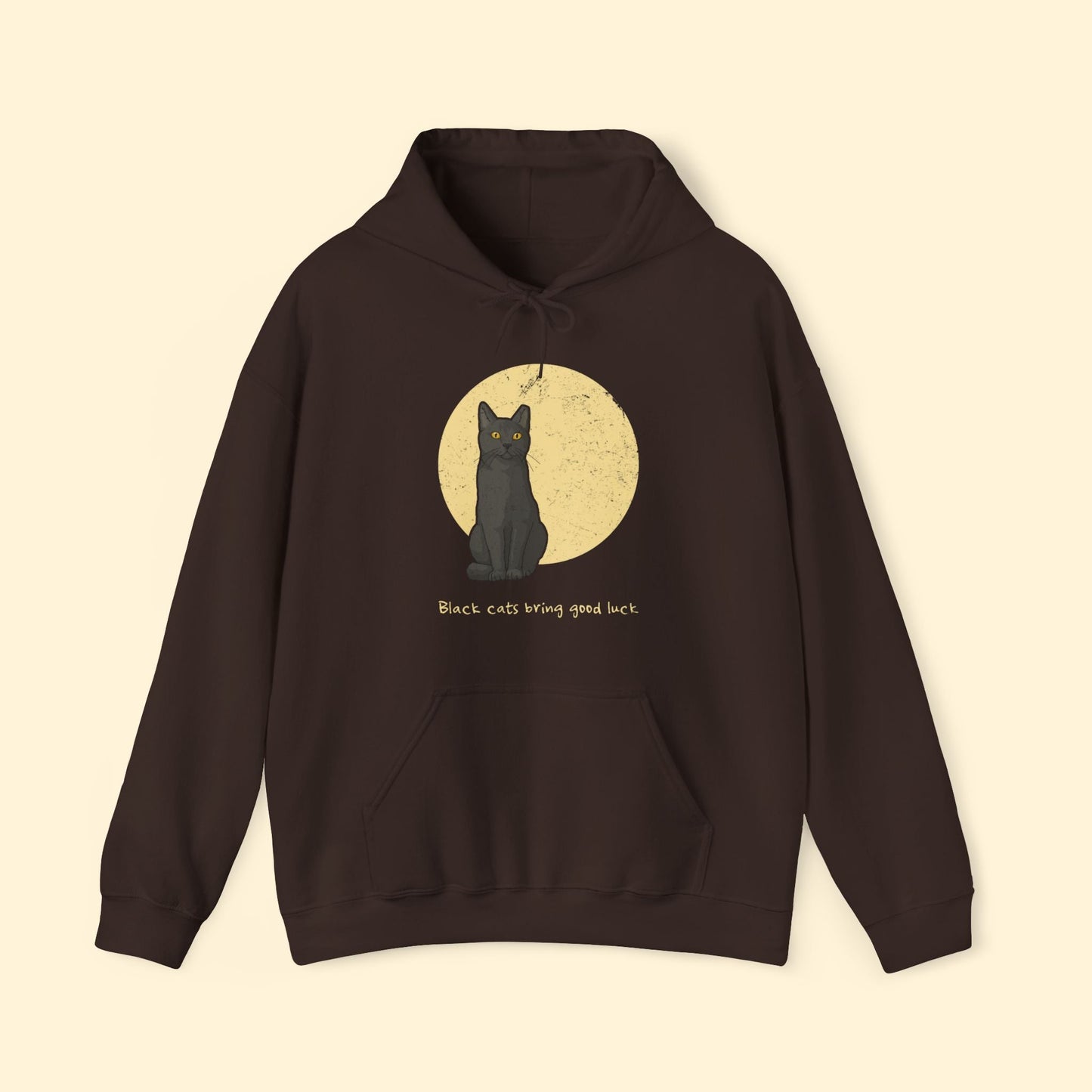 Black Cats Bring Good Luck | Hooded Sweatshirt - Detezi Designs - 16413580923846364462