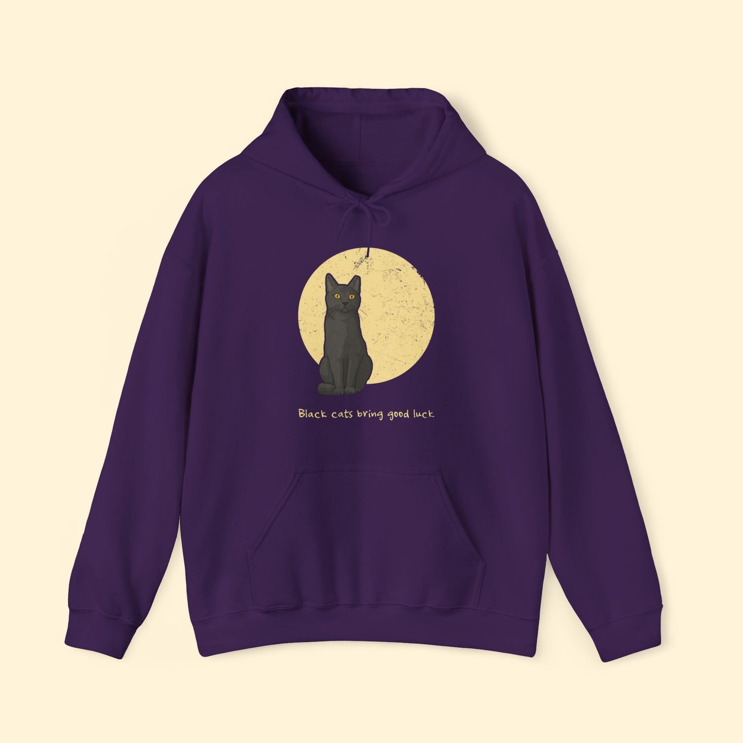 Black Cats Bring Good Luck | Hooded Sweatshirt - Detezi Designs - 17845789421739507581