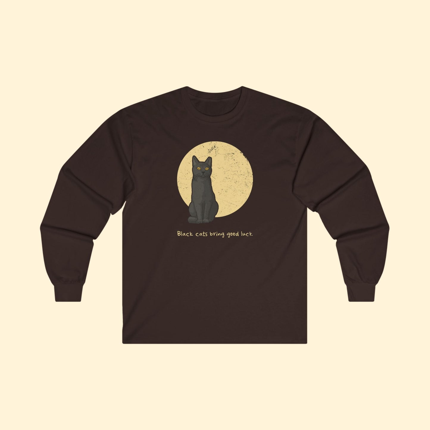 Black Cats Bring Good Luck | Long Sleeve Tee - Detezi Designs - 30928523754632679476