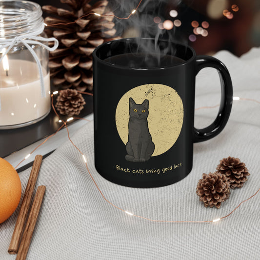 Black Cats Bring Good Luck | Mug - Detezi Designs - 94531476178464588184