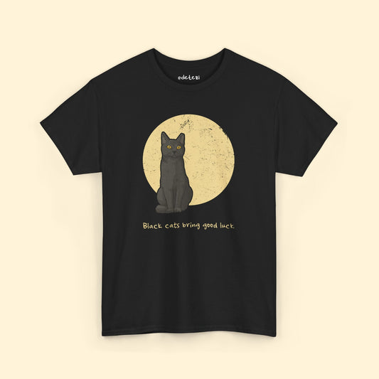 Black Cats Bring Good Luck | T-shirt - Detezi Designs - 19811070502381839959