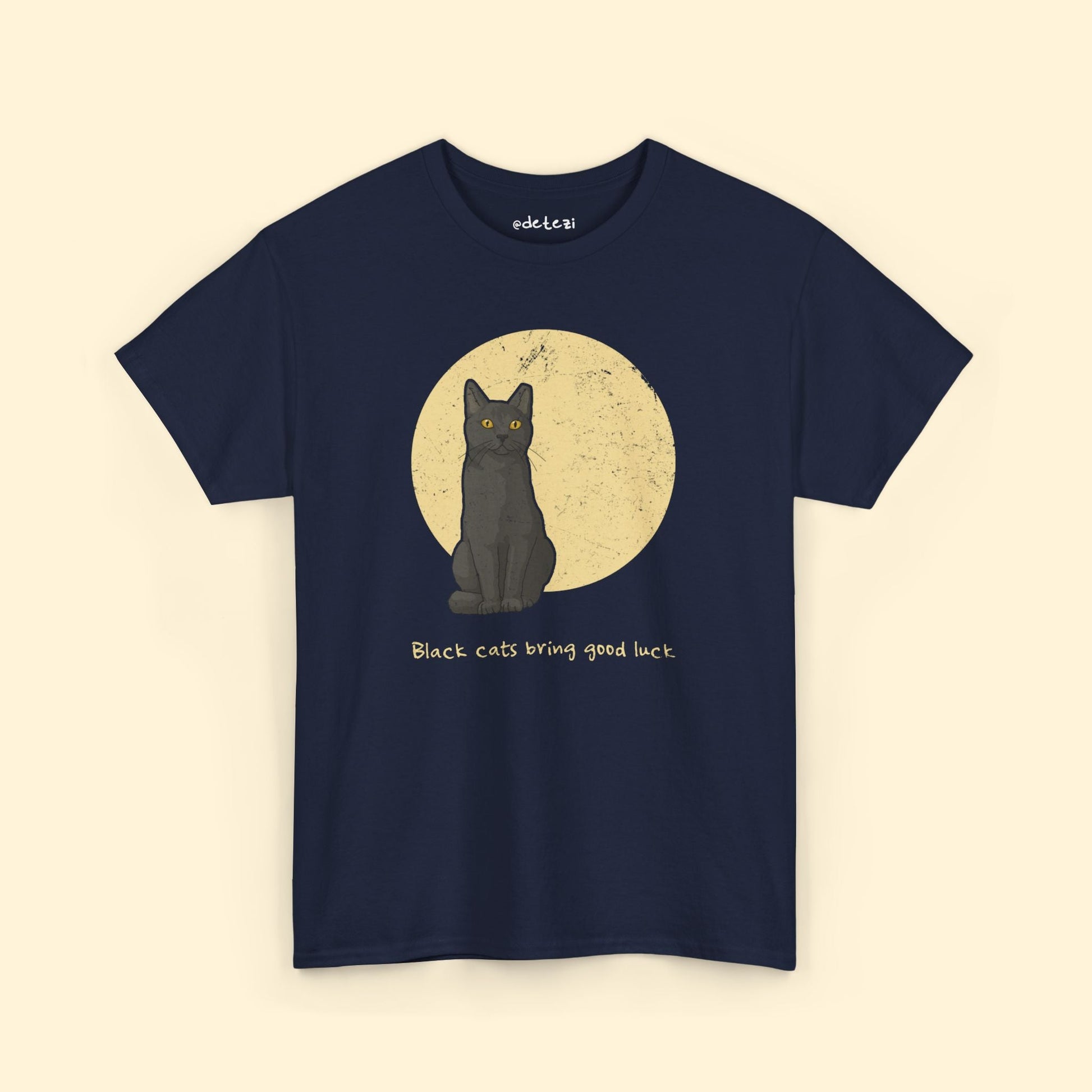 Black Cats Bring Good Luck | T-shirt - Detezi Designs - 25391945371696746412