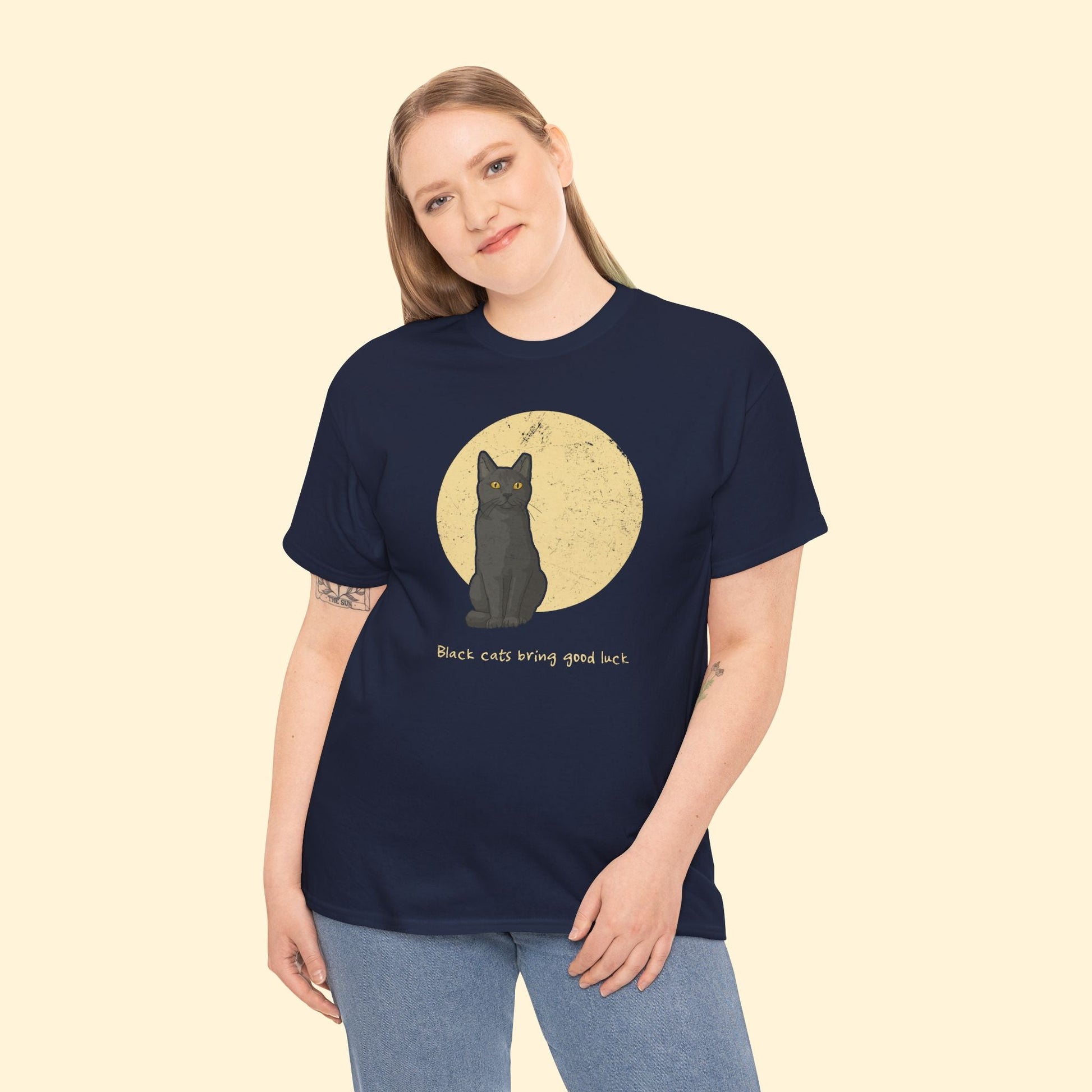 Black Cats Bring Good Luck | T-shirt - Detezi Designs - 48055608260512794328