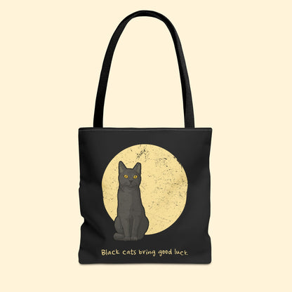 Black Cats Bring Good Luck | Tote Bag - Detezi Designs - 32389212753184224343