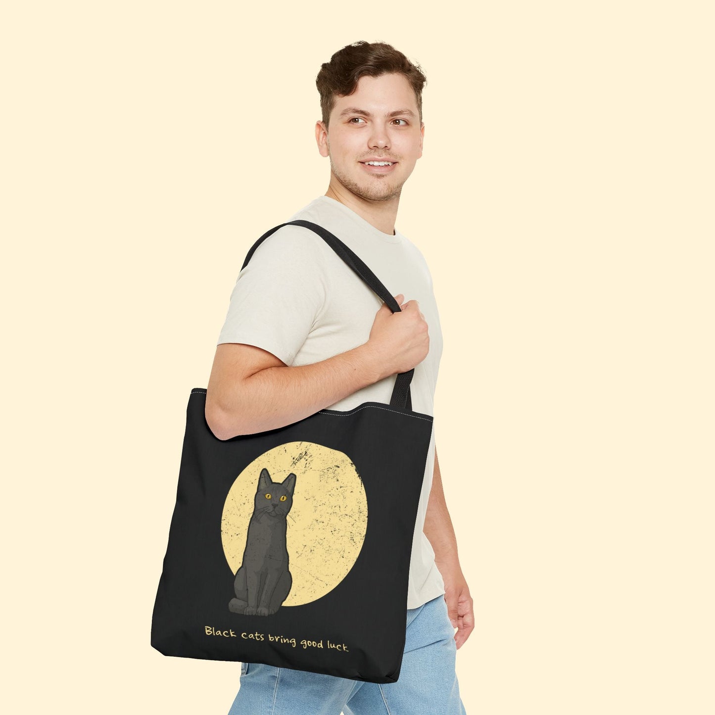 Black Cats Bring Good Luck | Tote Bag - Detezi Designs - 32389212753184224343