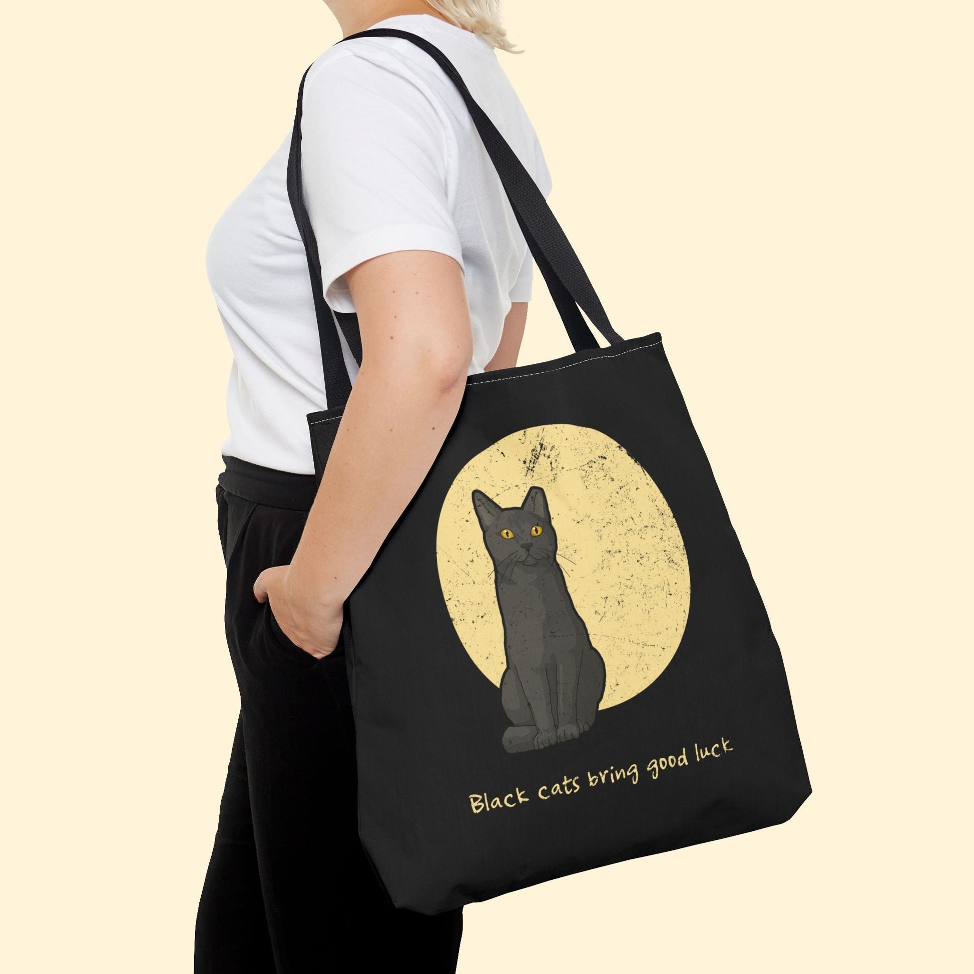 Black Cats Bring Good Luck | Tote Bag - Detezi Designs - 32389212753184224343