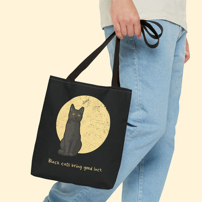 Black Cats Bring Good Luck | Tote Bag - Detezi Designs - 32389212753184224343