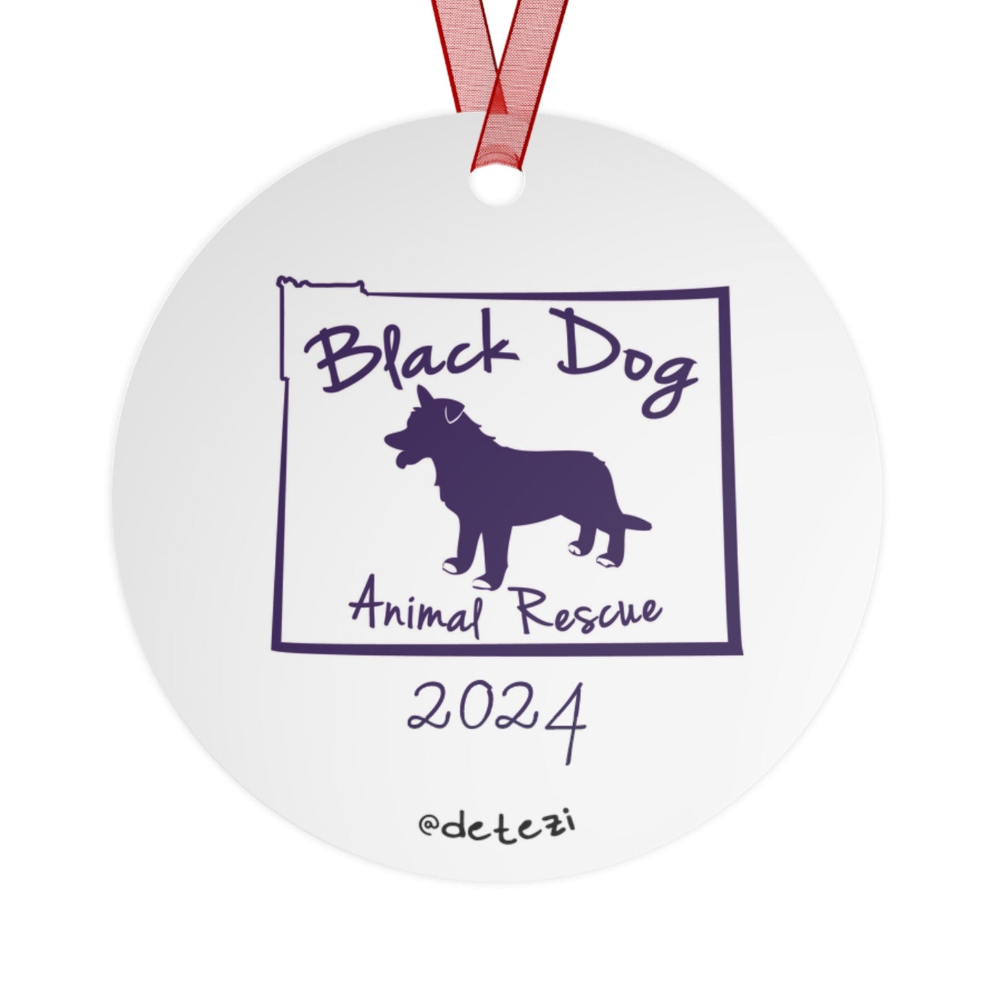 Black Dog Animal Rescue | FUNDRAISER | 2024 Holiday Ornament - Detezi Designs - 24830873464411383772