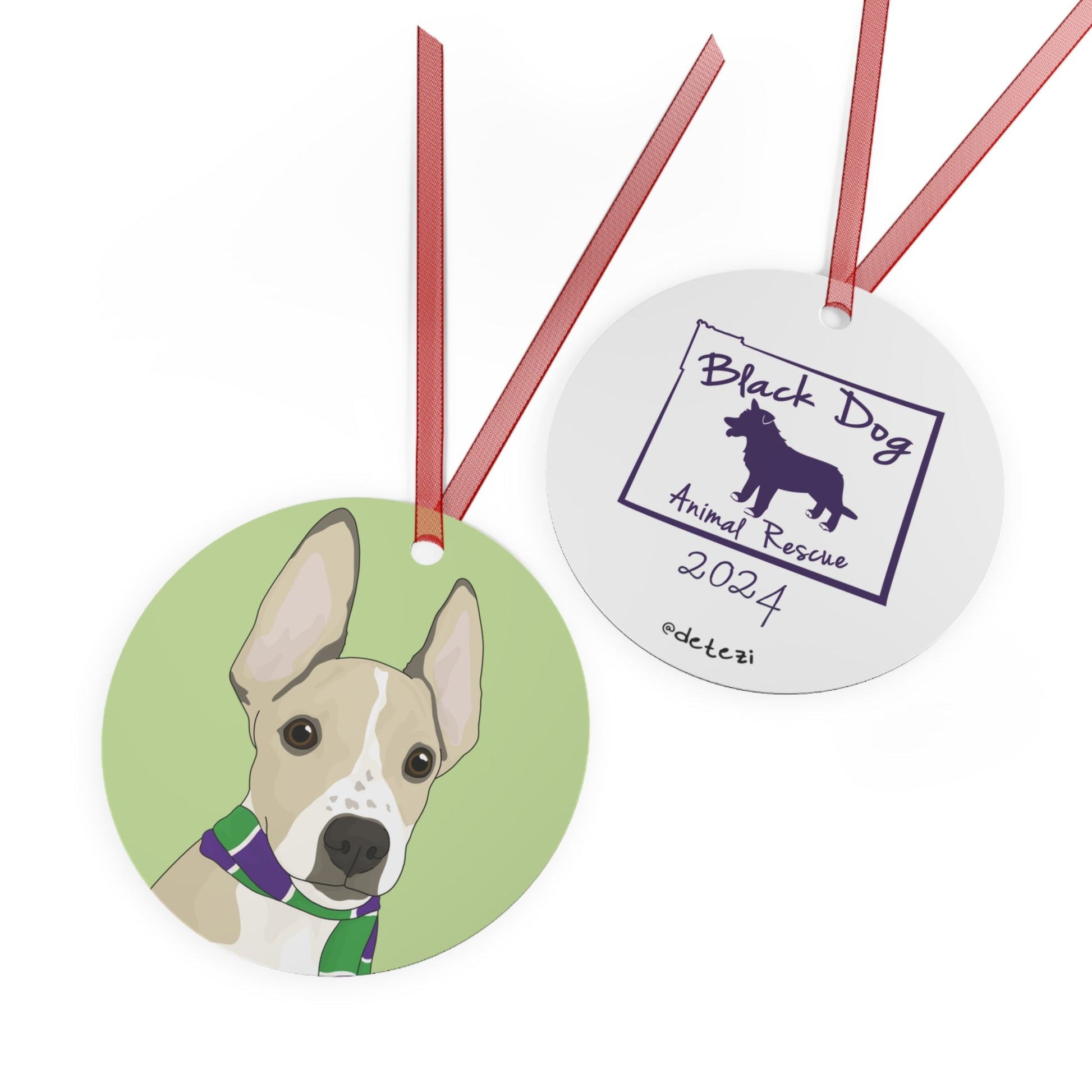 Black Dog Animal Rescue | FUNDRAISER | 2024 Holiday Ornament - Detezi Designs - 24830873464411383772