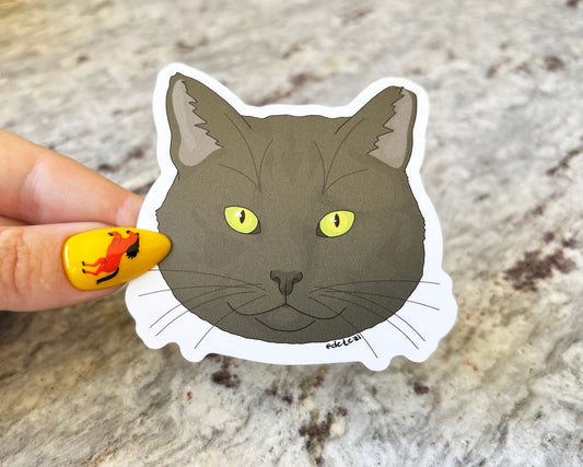 Black Tomcat | 3" Vinyl Sticker - Detezi Designs - 