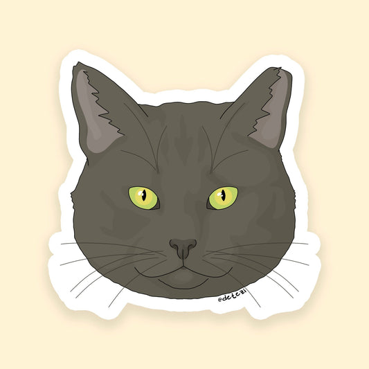 Black Tomcat | 3" Vinyl Sticker - Detezi Designs - 
