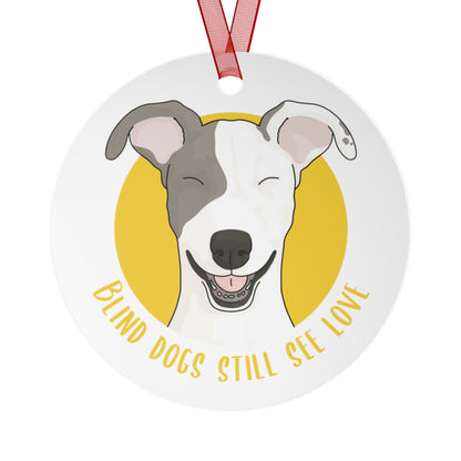 Blind Dogs Still See Love | Holiday Ornament - Detezi Designs - 24886093209381617668